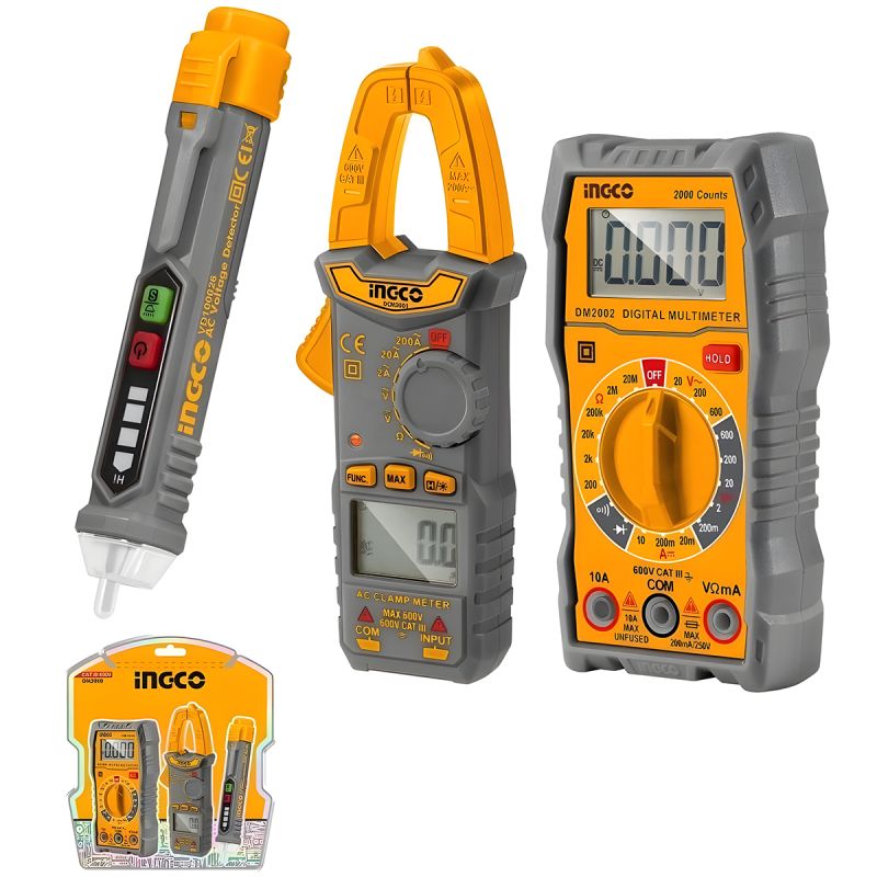 Trousse de test électrique prix en fcfa - INGCO DM3028 - 3Pcs/Set| Glotelho Cameroun