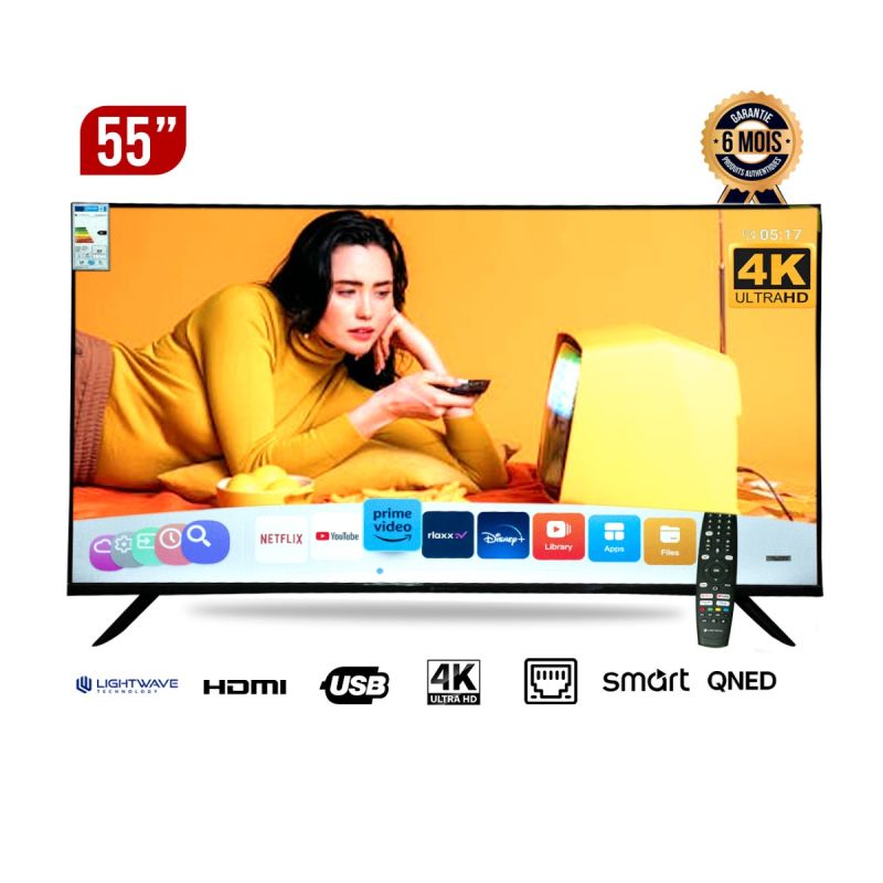 TV LED - LIGHTWAVE - 55 pouces - smart android prix Cameroun en fcfa chez Glotelho