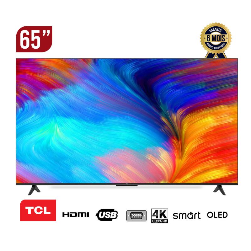 TV SMART -TCL- 65 pouces - 65P635 - 4K -UHD- QLED - Smart Google TV | Glotelho Cameroun