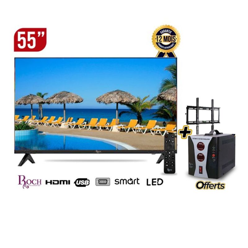 TV Smart ROCH 55 inch Full HD prix Cameroun