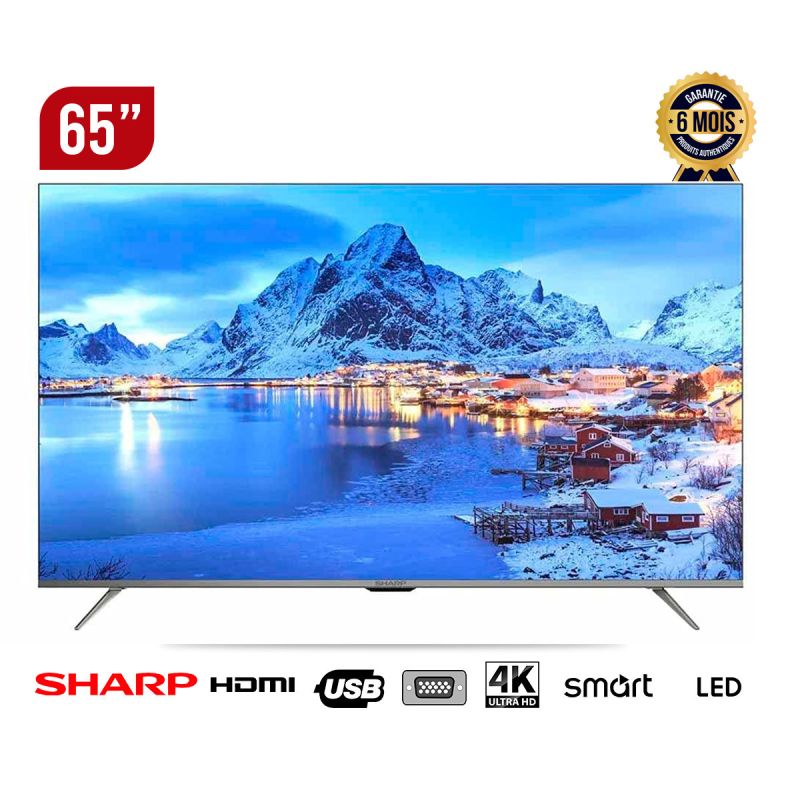TV SMART SHARP - 65 pouces - 4K Ultra HD LED en vente sur Glotelho Cameroun