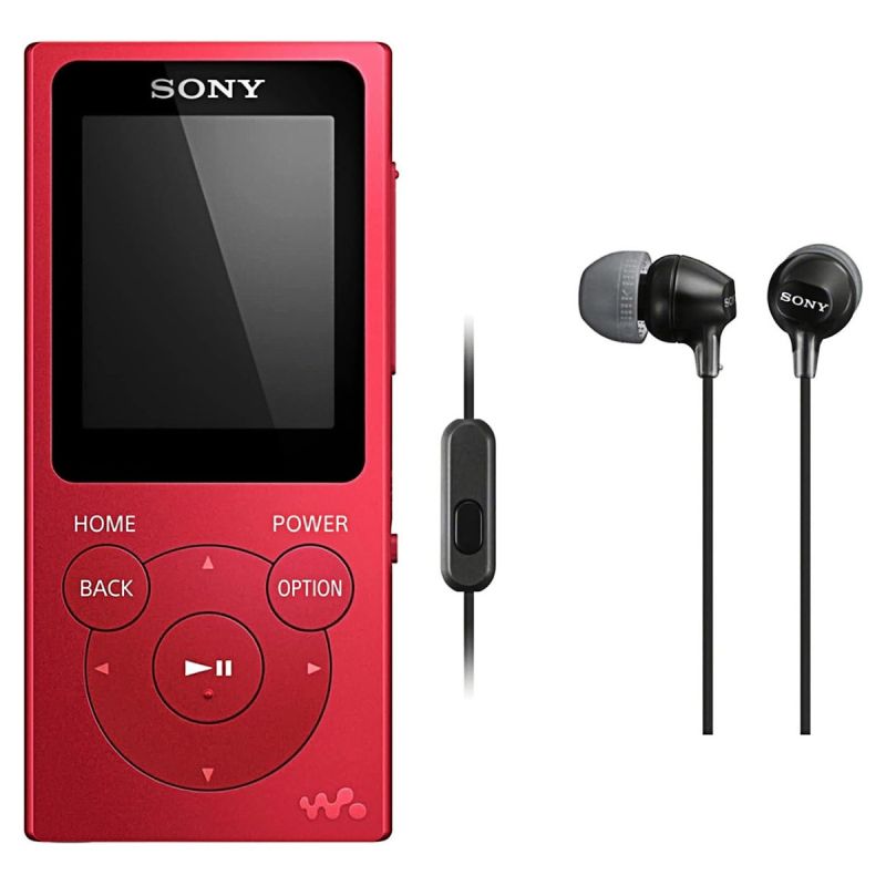WALKMAN SONY MP3 Player Rouge avec Ecouteurs Noir