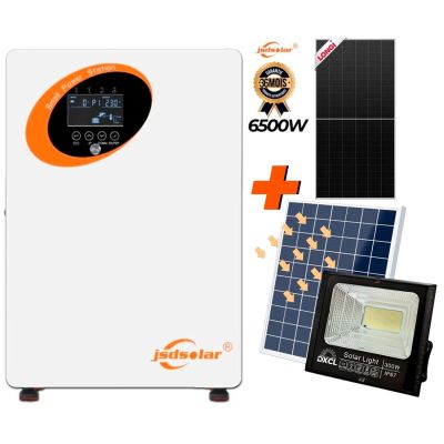 Générateur solaire 6500 W + Panneau Solaire 580W + Projecteur Solaire 300W