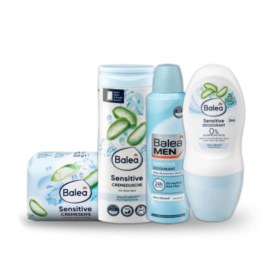 Shower Bath Pack - Baléa - Shower Gel + Soap + Deodorant Spray + Deodorant Roll on at Cameroon price