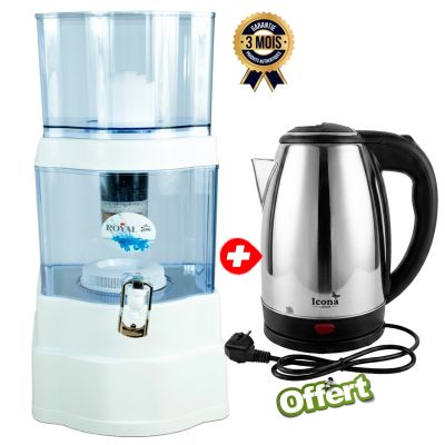 PACK Filtre à eau Royal 25 L + Bouilloire ICONA 2L OFFERTE
