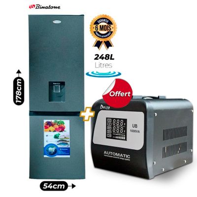 Réfrigérateur Combiné 248L + Régulateur DELTA 1000VA 