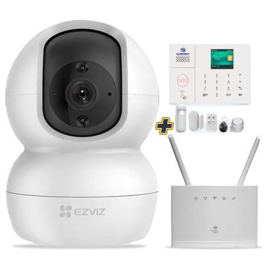 Smart Home WiFi - Système d'alarme et de surveillance interieure - Caméra Ezviz TY2 + Kit Euronet + Toplink Pro2 - Prix en fcfa | Glotelho Cameroun