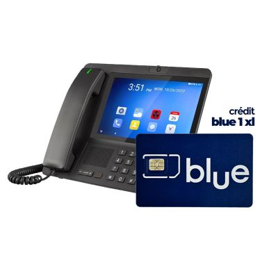 Téléphone Fixe GSM SQ Mobile LS-200 - 4G LTE + crédit Camtel - blue 1 XL| Glotelho Cameroun