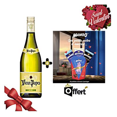 Vieux Papes - Vin blanc - 75cl - 11% Alc + Le coffret Chocolat |Glotelho. Cameroun