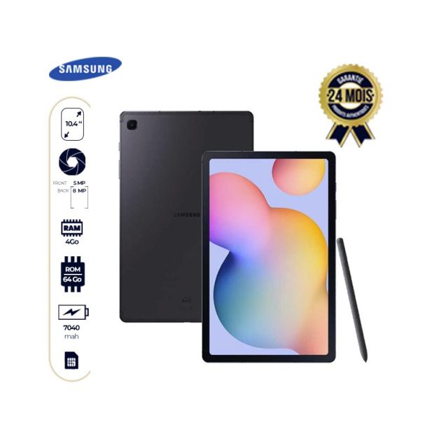 Tablette Samsung Galaxy Tab S6 Lite 10.4" 64Go 4Go RAM 7040Mah