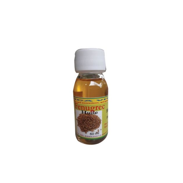 Huile De Fenugrec Naturelle 60ml - Marque Rose Lamiss - 100% Naturel - Fabriqué Au Maroc