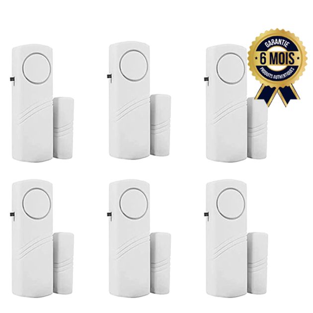 Lot De 3 Alarmes De Fenêtre Et Porte Unitec - Modèle 213008, état Fonctionnel
