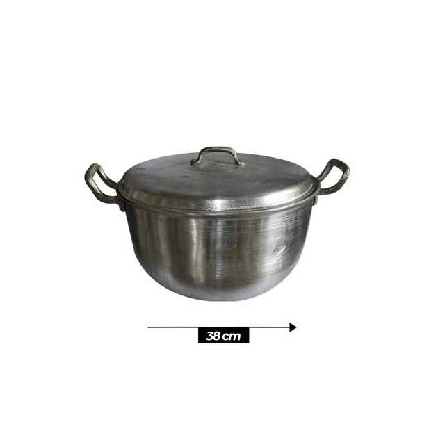 Marmite Zinel Aluminium Anodisé Antiadhésif 30 Cm - Revêtement Dur, Poignée Soft-Touch - Pour Gaz, Électrique, Induction