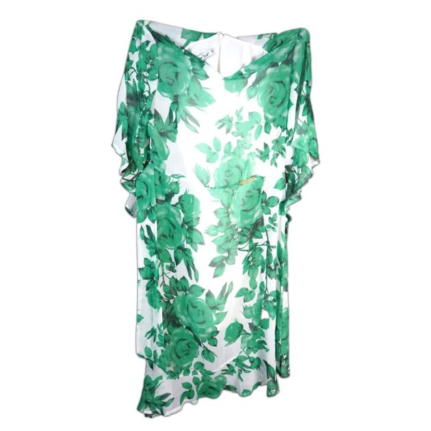 Robe Fleurie Papillon Imports Taille S - Coton Vert Et Orange, Sans Manches, Occasion Excellent état