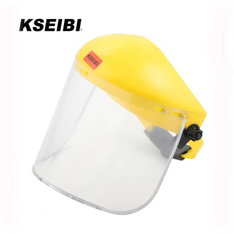 Masque de Protection Du Visage - Visière en Plastique Haute Qualité - Multi-fonction - Couleur Jaune Glotelho