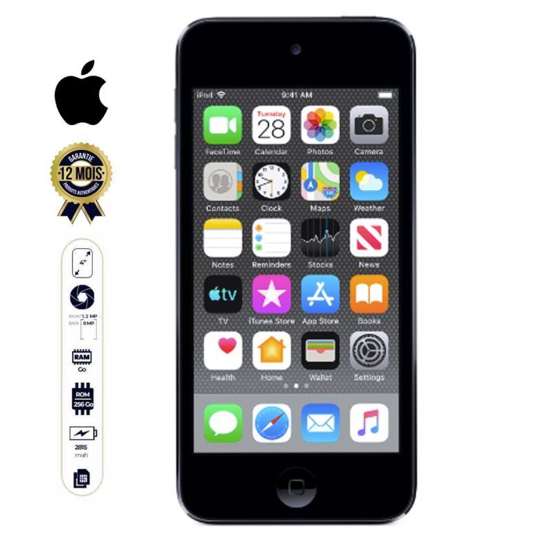 Apple Ipod Touch - 4" écran retina - 256Go - Bluetooth - Gris - 12 mois |Gatelho. Cameroun