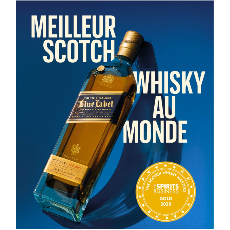 Johnnie Walker - Blue Label Blended Scotch Whisky 75cl| Glotelho Cameroun