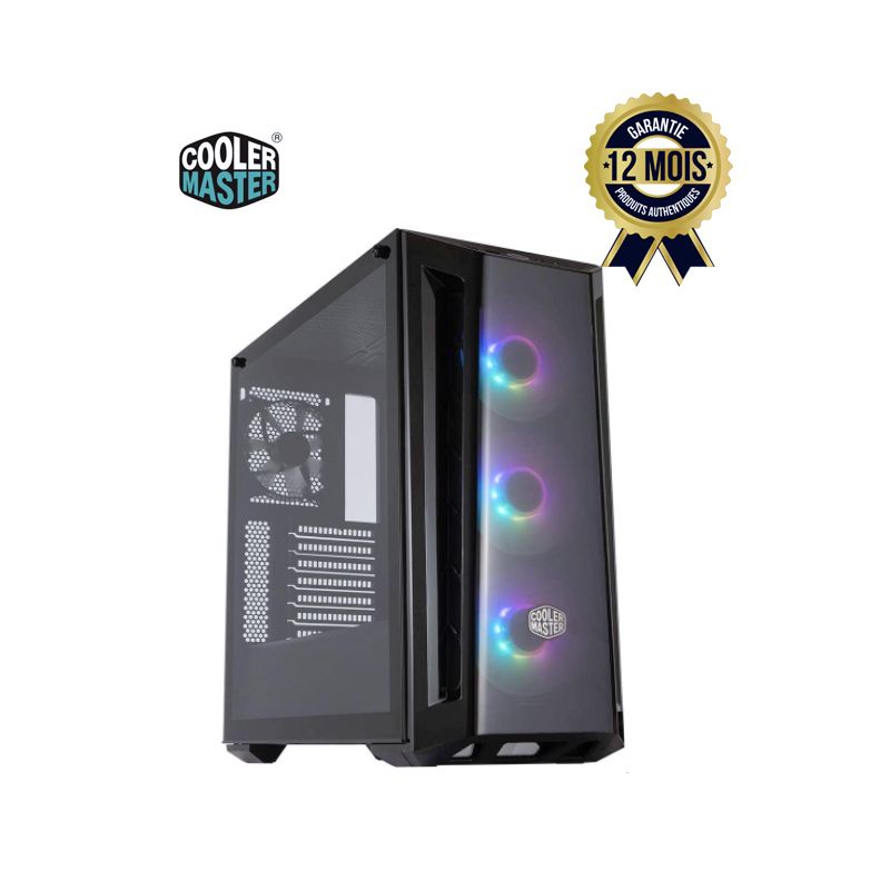 Boitier PC Moyen Tour - Cooler Master -  MasterBox MB520 ARGB ATX / mATX / Mini-ITX - USB 3.0 - Avec fenêtre - 12 mois de garantie 