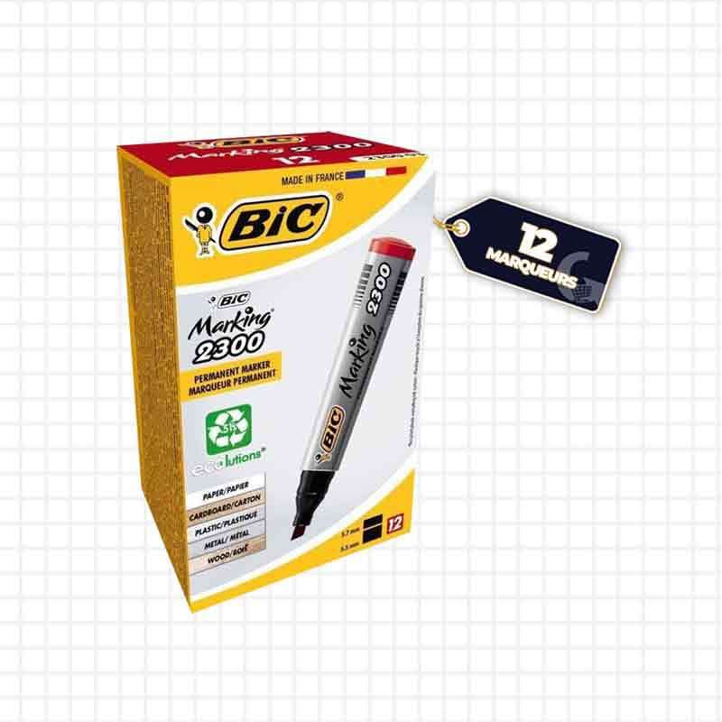 Lot de 12 Marqueurs  Rouge Bic 2300 