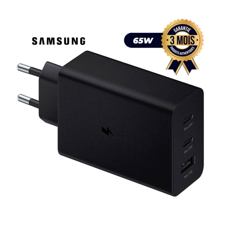 Boitier SAMSUNG à 3 ports avec charge rapide | Glotelho Cameroun
