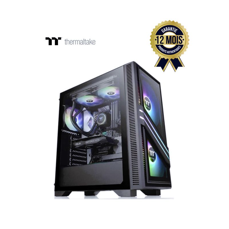 Boitier PC Moyen Tour - Thermaltake Versa T35 Tempered Glass RGB ATX / mATX / Mini-ITX - USB 3.0 - Avec fenêtres - 6 mois
