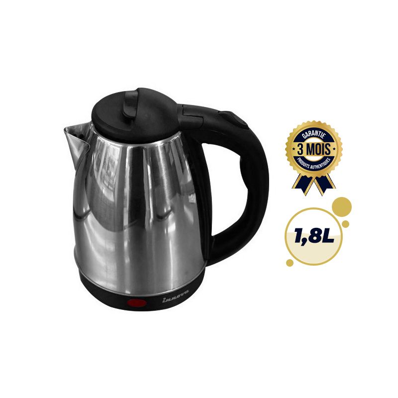 Bouilloir en acier inoxydable - innova - KET-INOX - 1500W - 1.8L - 03 mois| Glotelho Cameroun