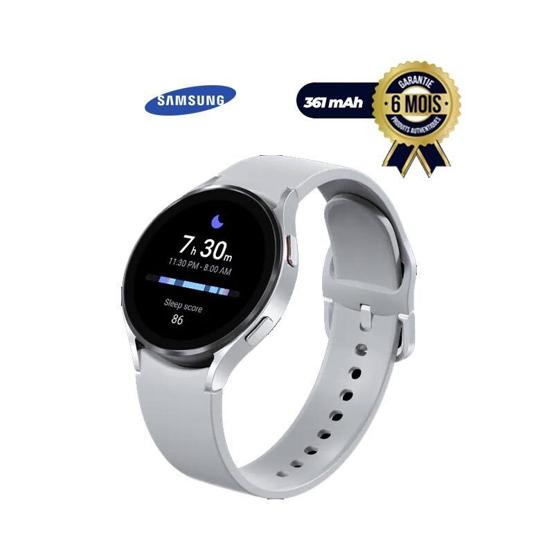 Smartwatch Samsung Galaxy watch  4 44mm -GPS-WIFI- 16Go /1.5Go RAM - 361 mAh - Environ 12 jours en utilisation normale - 1, 4" - IP68 - Garantie 12 mois 