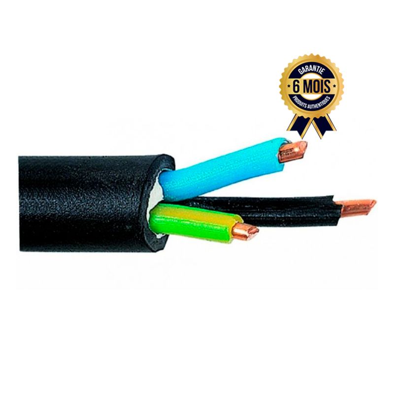 Câble électrique U1000 R02 V - 4 x 2,5mm² - idéal pour alimentation et raccordement électrique | Glotelho Cameroun