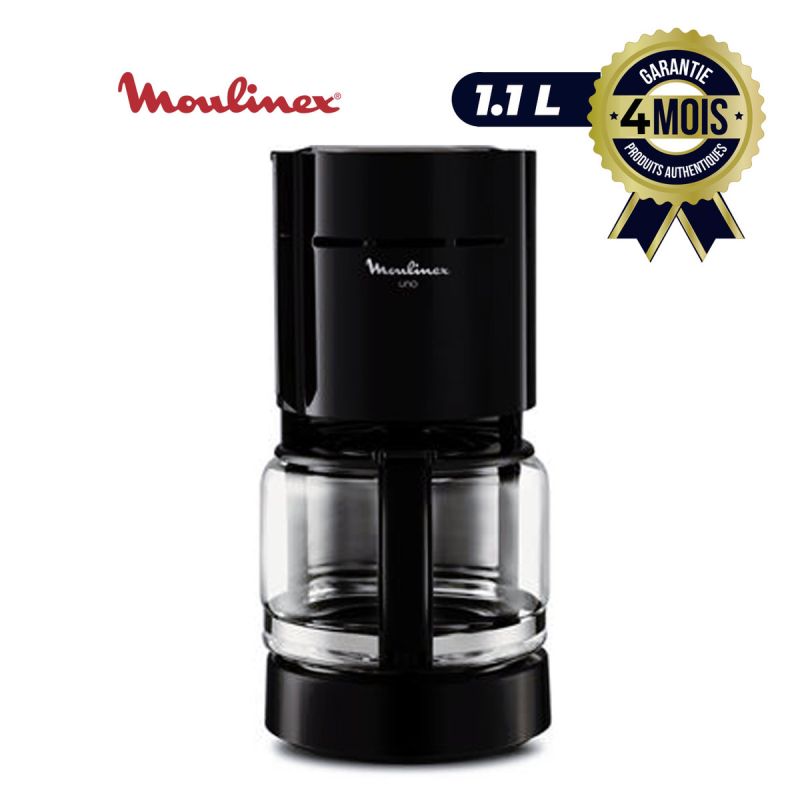 Cafetière Filtre Uno - Moulinex - FG121811 - 800W - 1,1L - Noir | Glotelho Cameroun