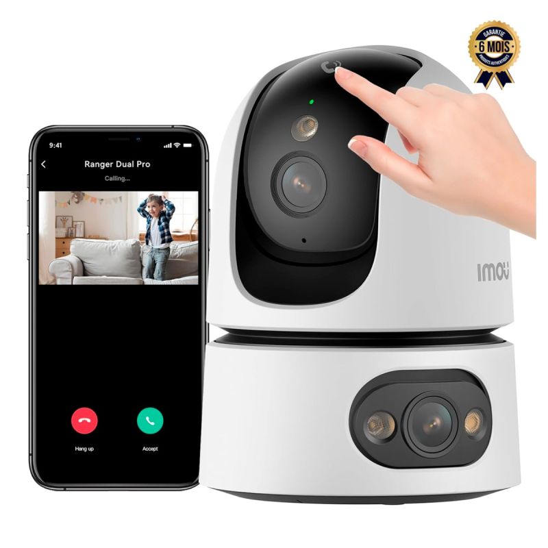 Caméra de surveillance à double objectif 