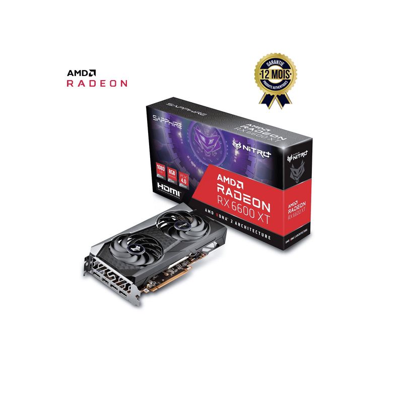 Carte graphique PCI-Express -  Sapphire Radeon RX 6600 XT NITRO+   8 Go  | Glotelho Cameroun