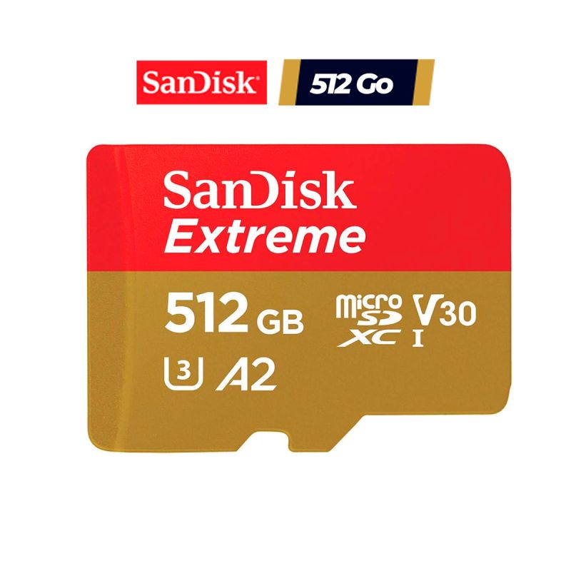 Carte mémoire SanDisk Extreme 512 Go prix Cameroun