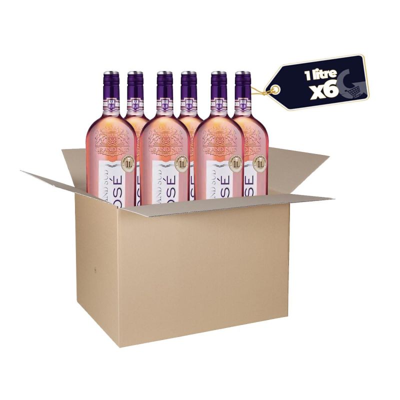 Carton de 6 Bouteilles de Vin Rosé Grand Sud - 1L| Glotelho Cameroun