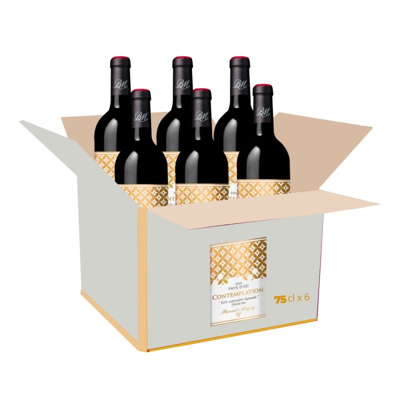 Carton de 6 bouteilles de vin rouge - Contemplation - 2022 - 75CL