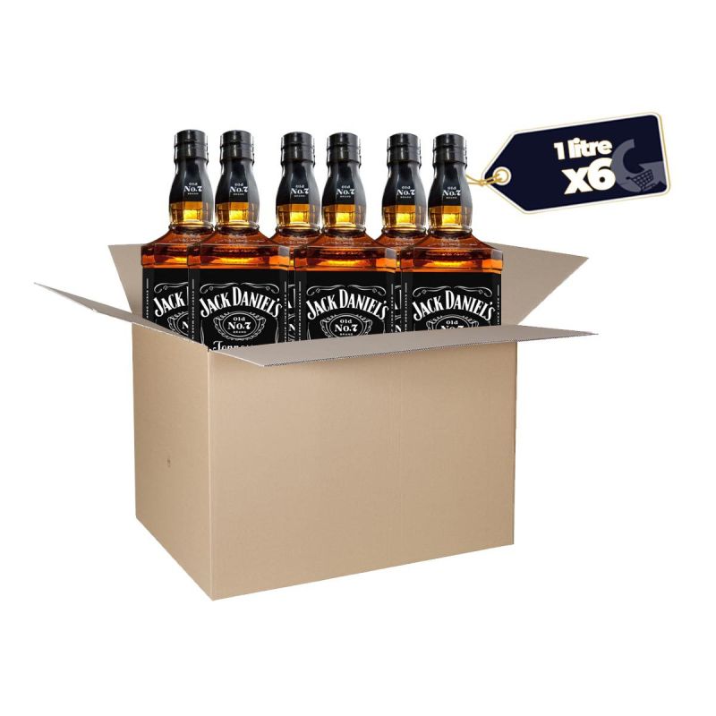 Carton de 6 Bouteilles de Whisky Jack Daniel's - 1L 