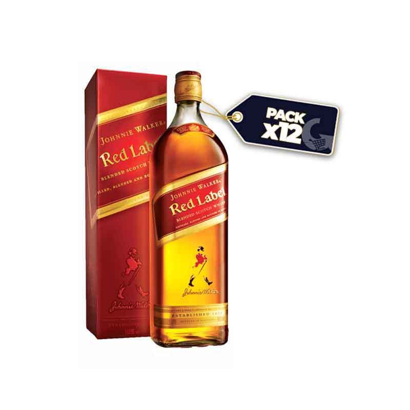 Carton de Johnnie Walker Red Label - 12 bouteilles - 75cl - blended scotch whisky