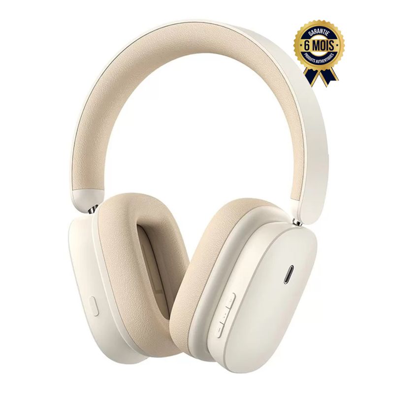 Casque sans fil hybride - Baseus Bowie H1 - A suppression active du bruit -  Bluetooth 5.2 -  HiFi - Environ 70 heures avec réduction du bruit désactivée et volume à 70% ( livré entre 04 et 07 jours )