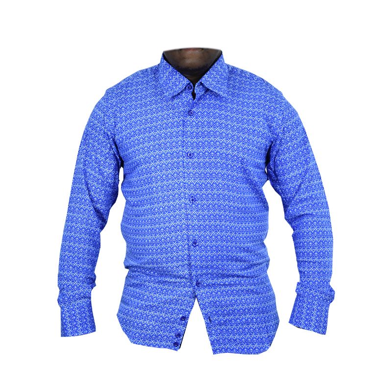 Chemise Awayen - Mathias Jikih 100% coton - bleu marine| Glotelho Cameroun