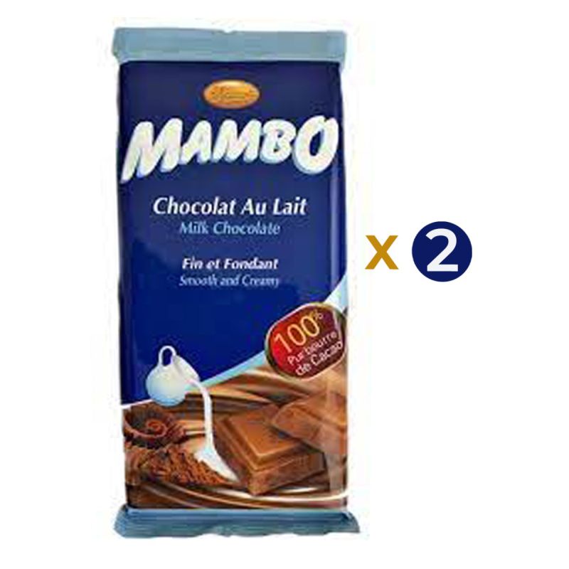 Lot de 2 chocolat au lait  - Mambo  |Glotelho Cameroun