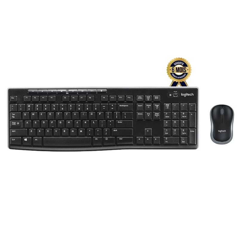 Clavier et Souris sans fil Logitech MK270 2,4 GHz AZERTY Touches multimédia - prix Cameroun