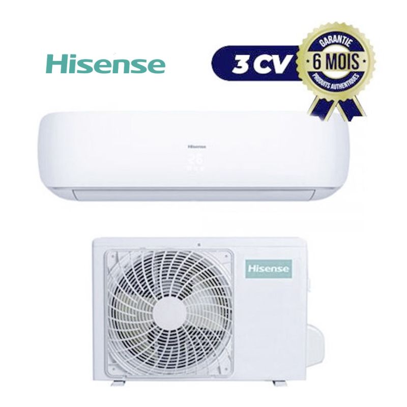 Climatiseur Split Hisense - 24000 BTU - 3 CV- R410 - 6 Mois |Glotelho. Cameroun