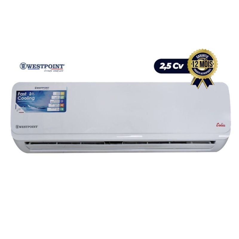 Climatiseur SPlit  - WEST POINT LUXE - WSS -1822.L - 2.5CV - R410 - Blanc - 12 mois |Glotelho Cameroun