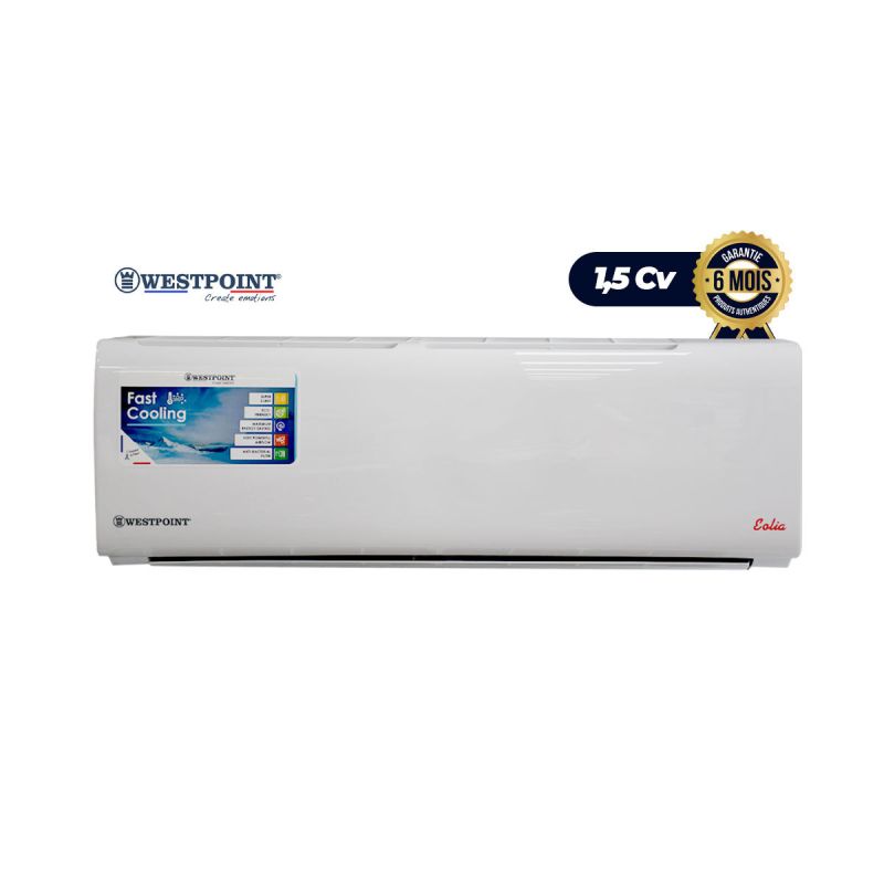 Climatiseur SPlit  - WEST POINT - STANDARD - WSX -1222.L - 1.5CV - R410 - Blanc - 12 mois| Glotelho Cameroun