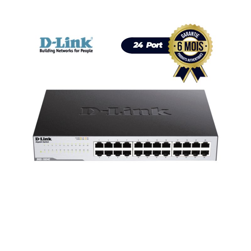 Commutateur à montage 10/100 - D-Link DES-1024 - (Prix en fcfa) | Glotelho Cameroun