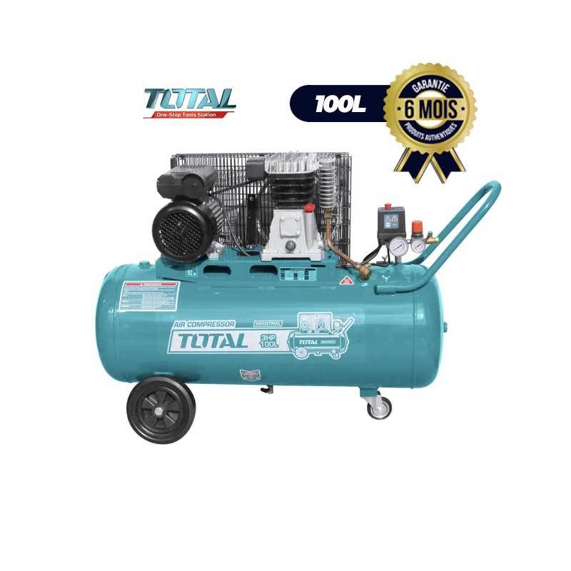 Compresseur d’air 100L - TOTAL TC1301006 - Garantie 6 mois - (325800) | Glotelho Cameroun
