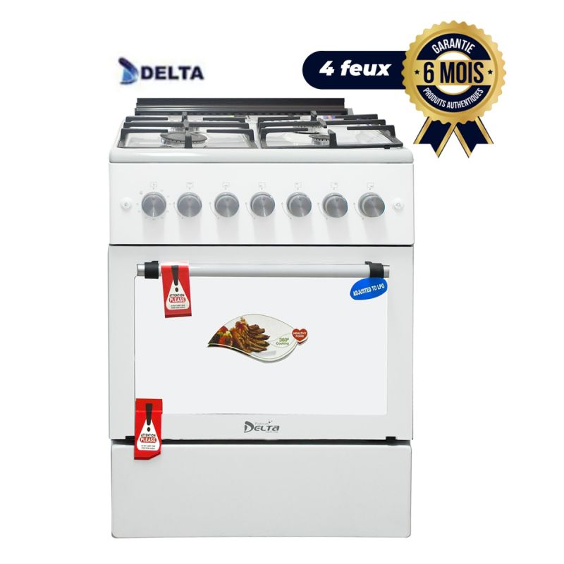 Cuisinière à Gaz - 4 Feux - DELTA prix Cameroun en fcfa chez Glotelho
