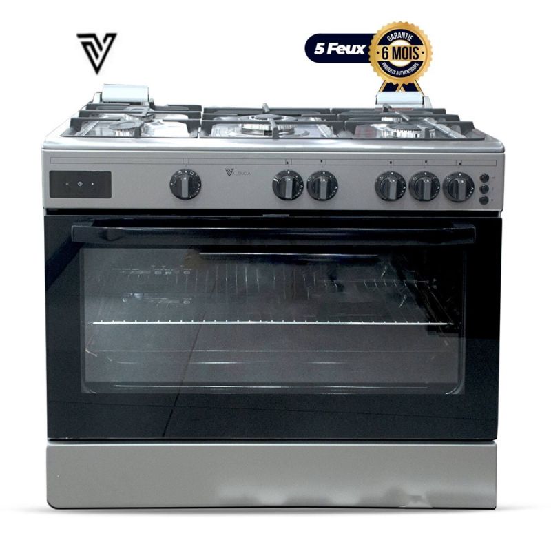 Cuisinière mixte 5 feux VALENCIA avec grand four à gaz, garantie 6 mois, vendue sur Glotelho Cameroun.