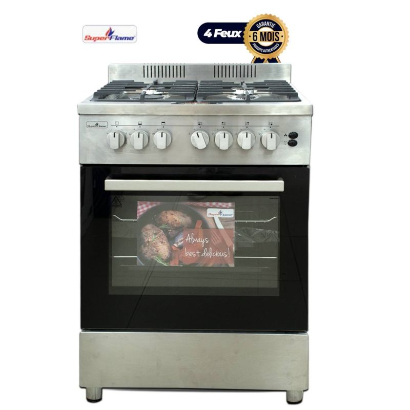 Cuisinière à Gaz semi-professionnelle SUPERFLAME  4 Brûleurs, garantie 6 mois sur Glotelho Cameroun.