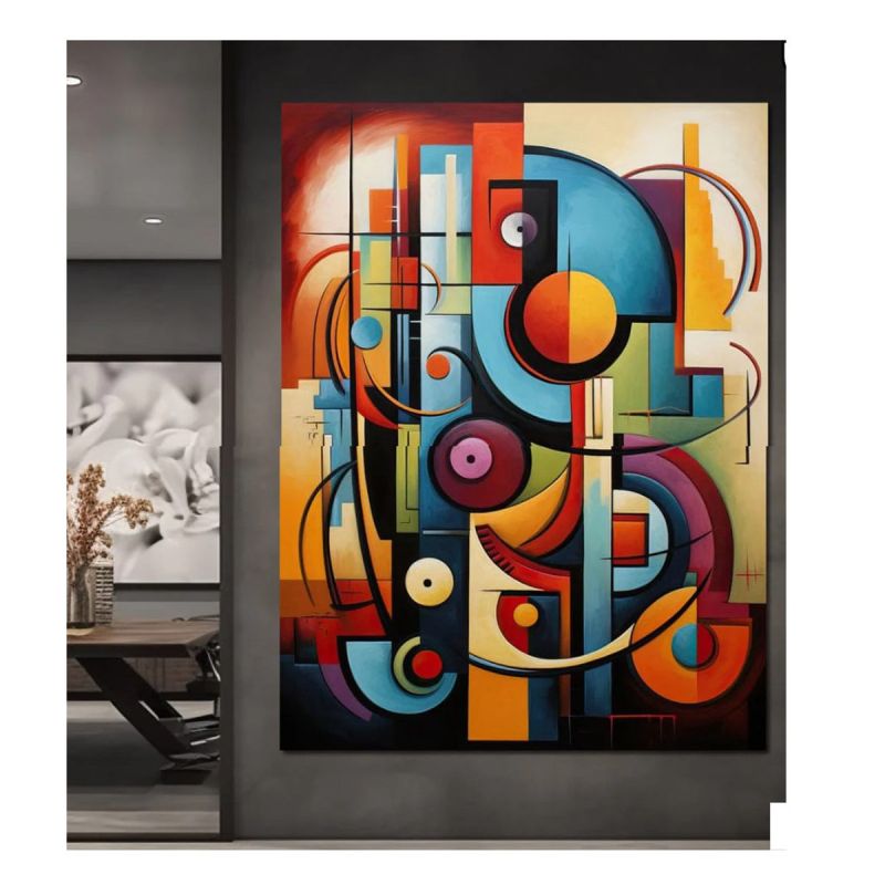 Tableau décoratif - Mosaïque du cubisme coloré - Multicolore | Glotelho Cameroun