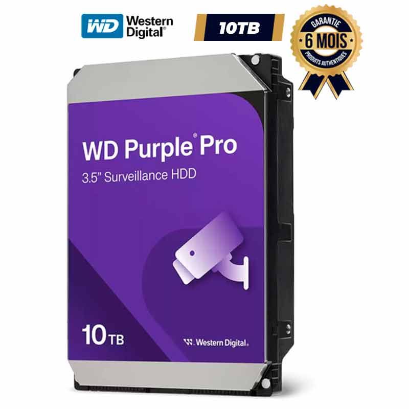 Disque dur interne de surveillance - Western Digital – Purple Pro – 10 To – 7200 rpm – SATA III – 3.5